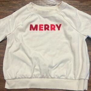 “Merry” Holiday themed Girls size small (6/7) sweatshirt